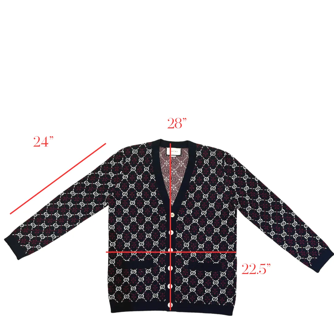 Gucci Men's Argyle Logo Cardigan