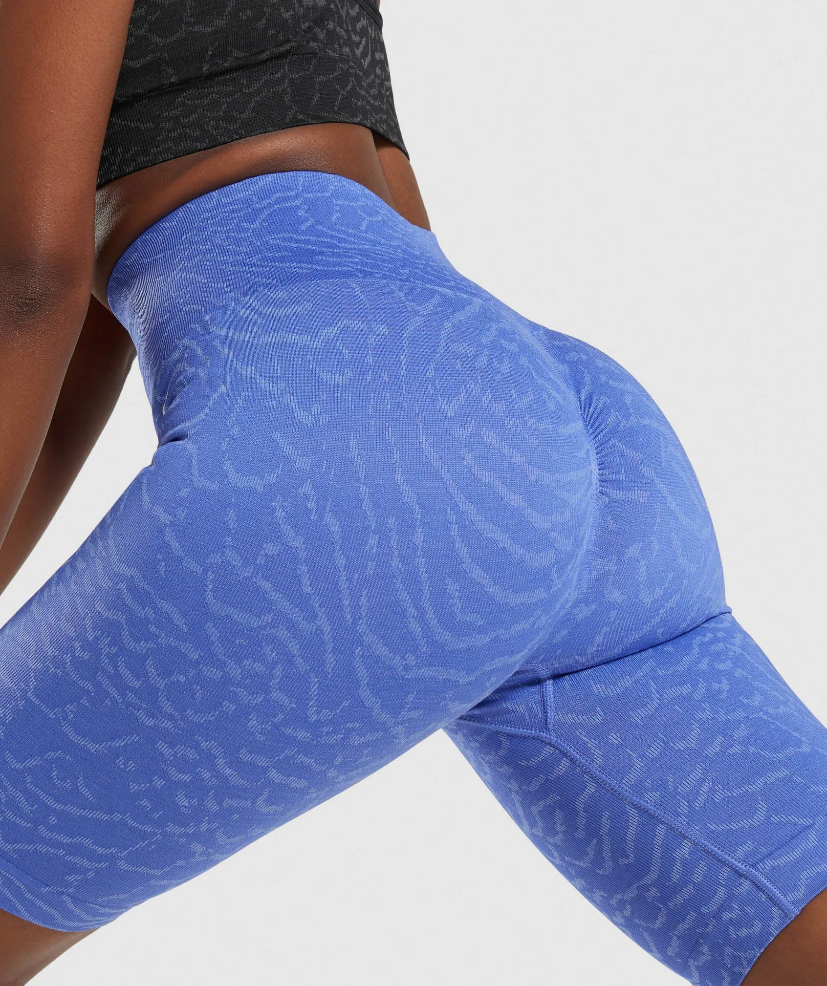 Gymshark Adapt Animal Seamless Cycling Shorts - Court Blue