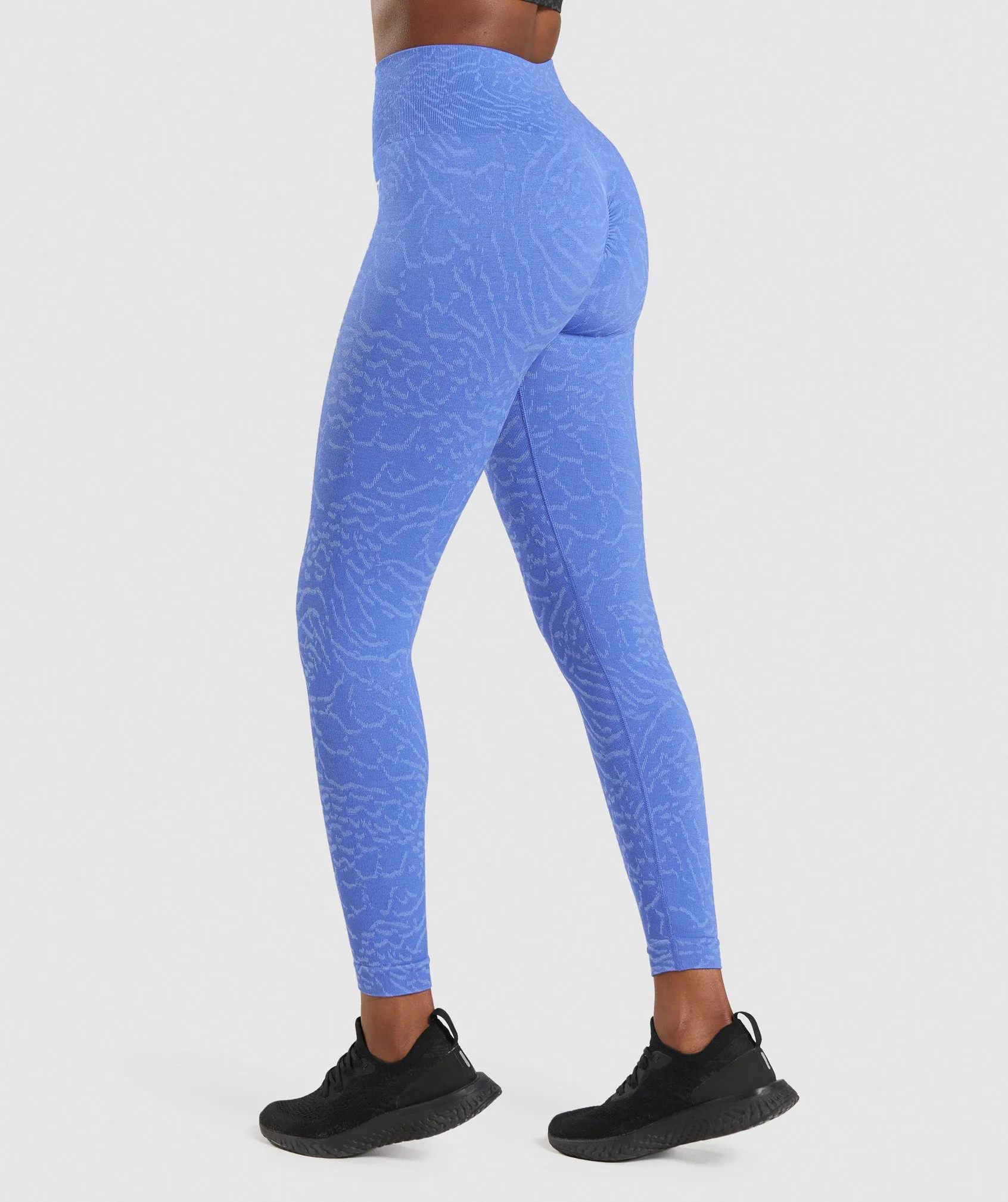 Gymshark Adapt Animal Seamless Leggings - Court Blue