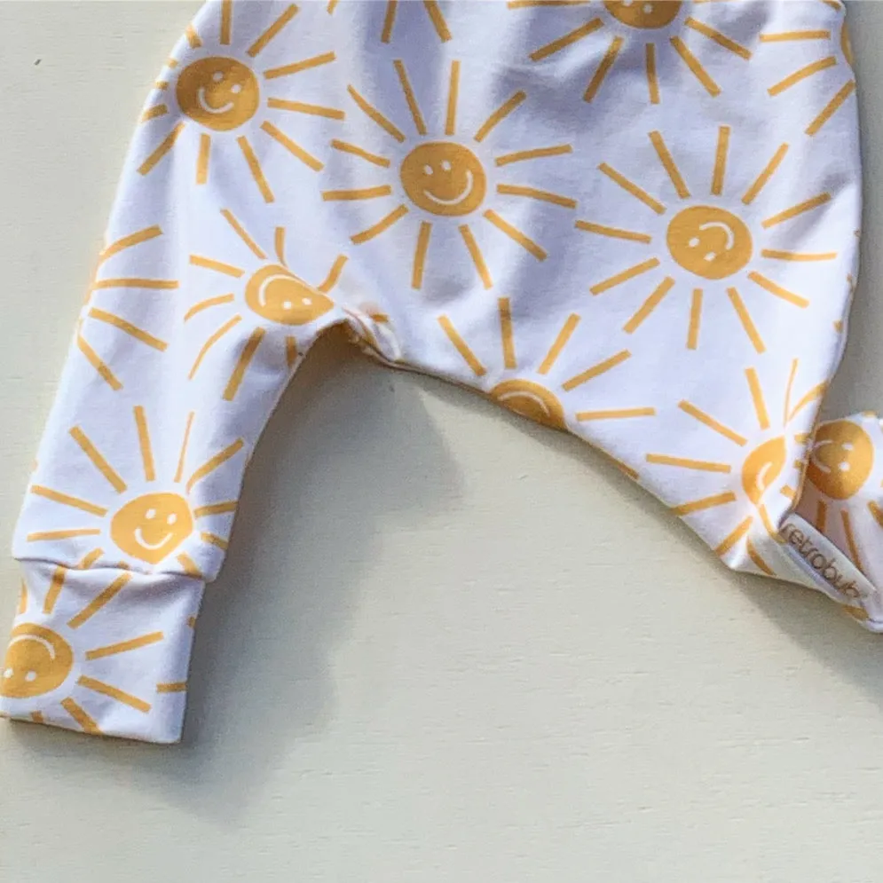 HAPPY-sun-face baby leggings