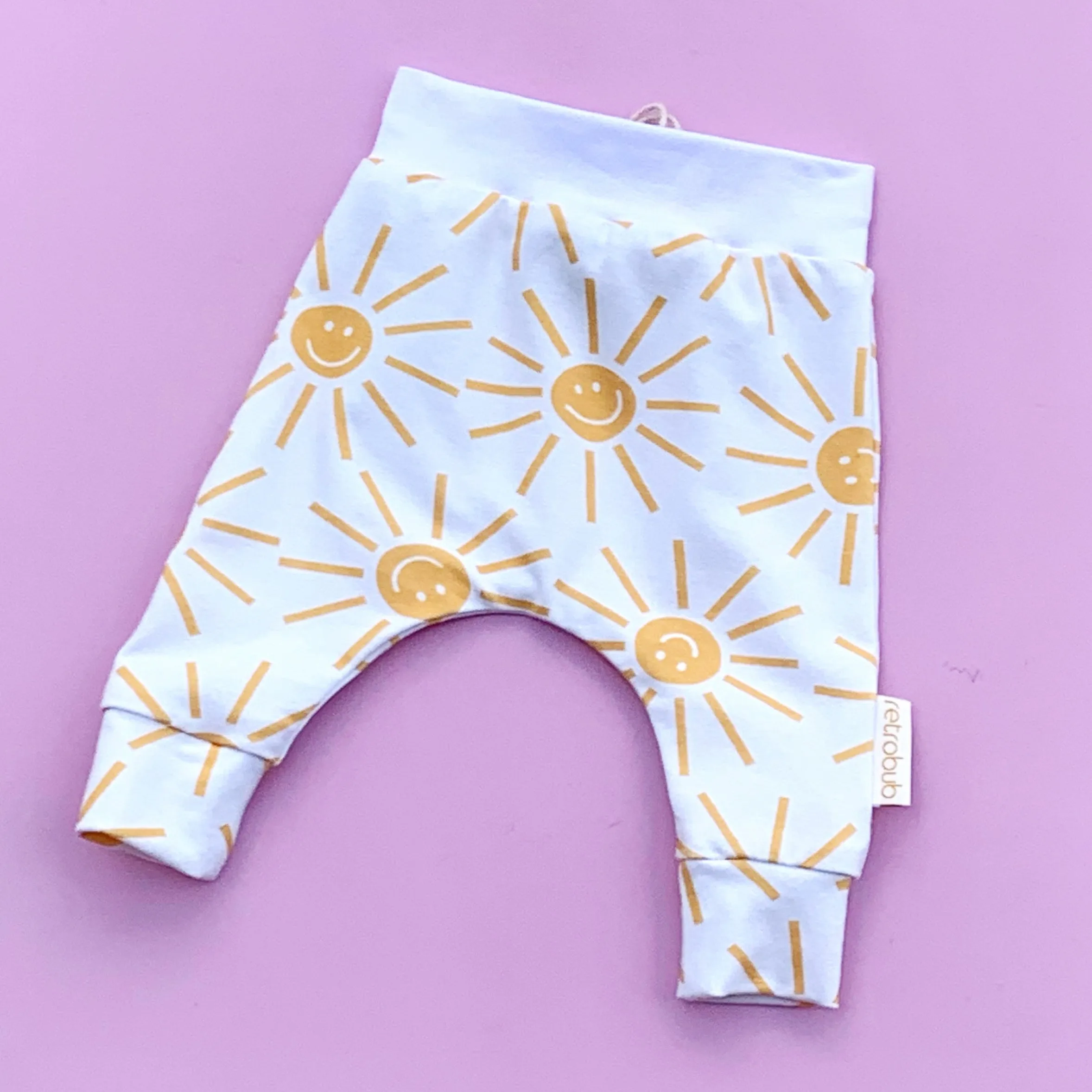 HAPPY-sun-face baby leggings