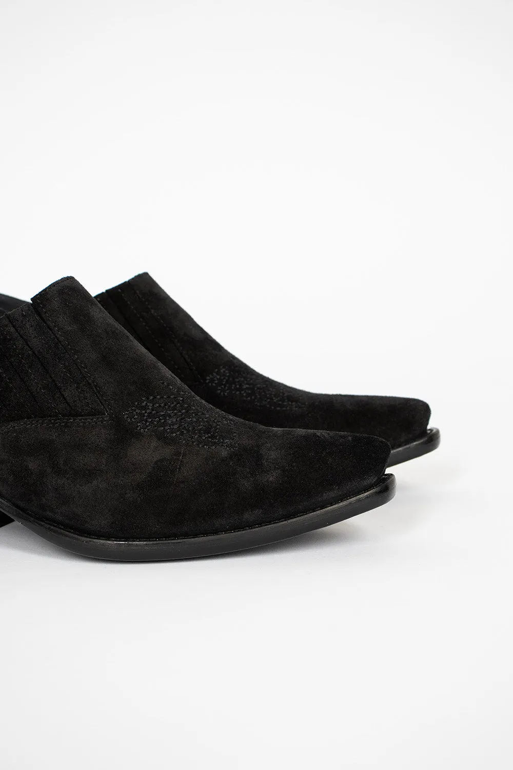 Heeled Papillon Shoe Suede