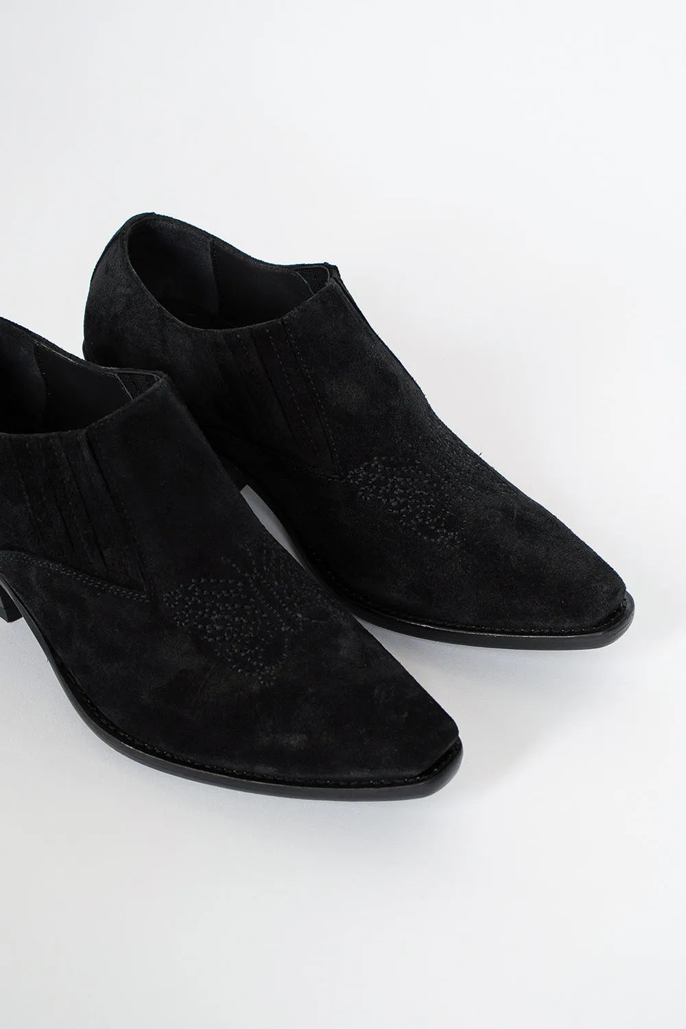 Heeled Papillon Shoe Suede