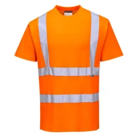 Hi Viz Cotton Comfort Crew Neck T-Shirt Short Sleeved Tee RIS 3279 Portwest S170