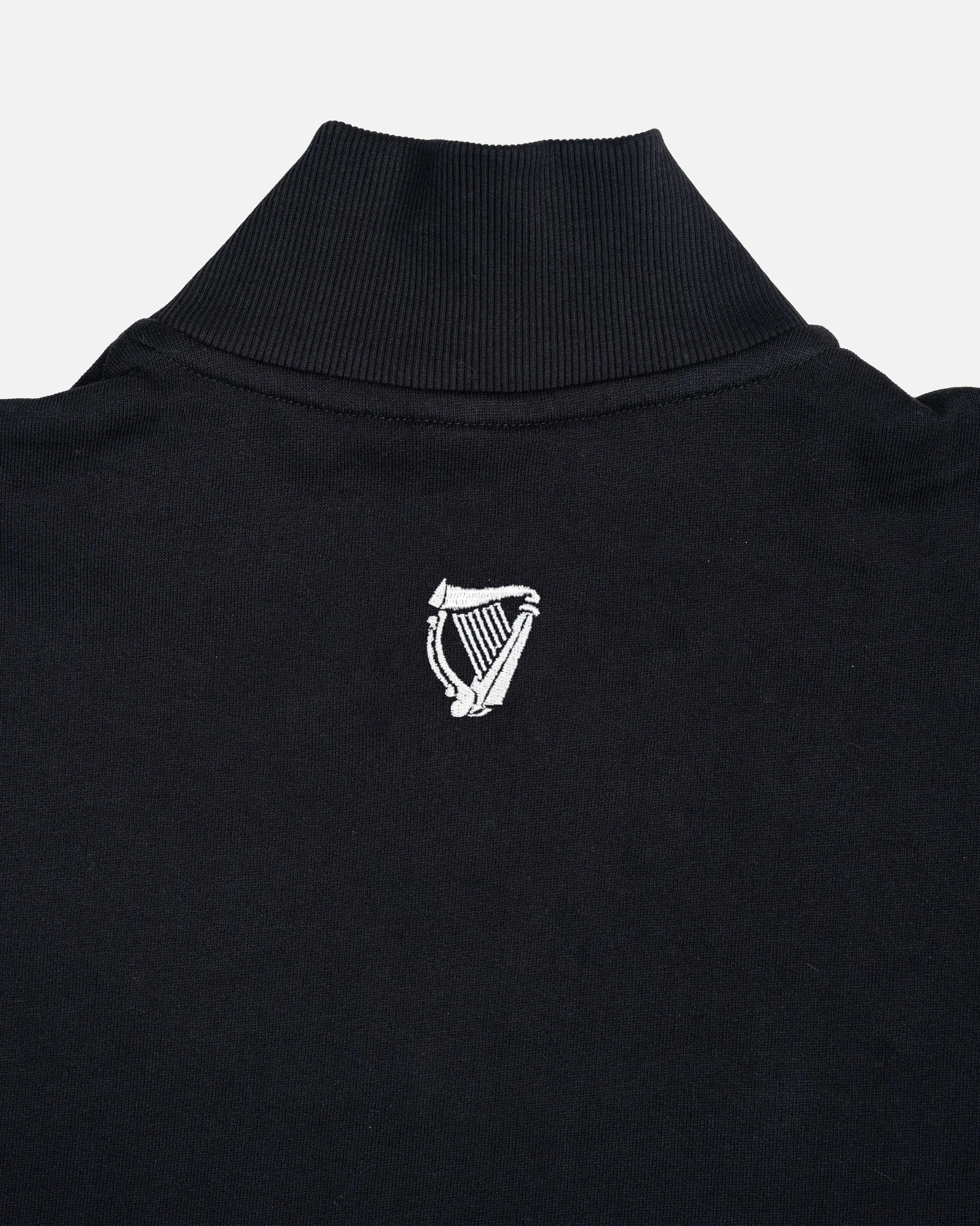 Hibs Black Quarter Zip Sweat