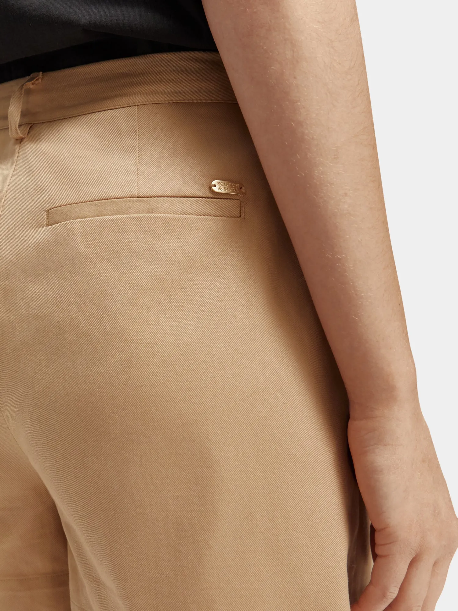 High-rise chino shorts