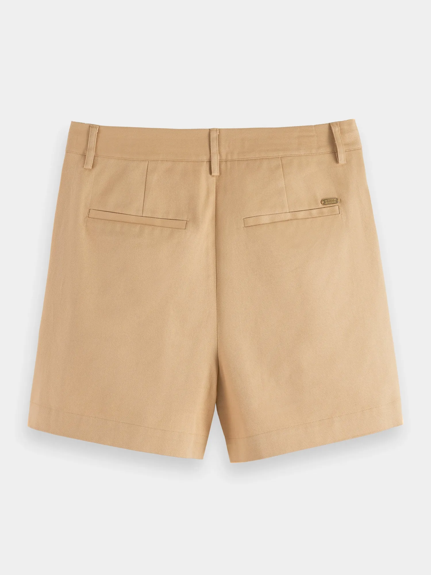 High-rise chino shorts