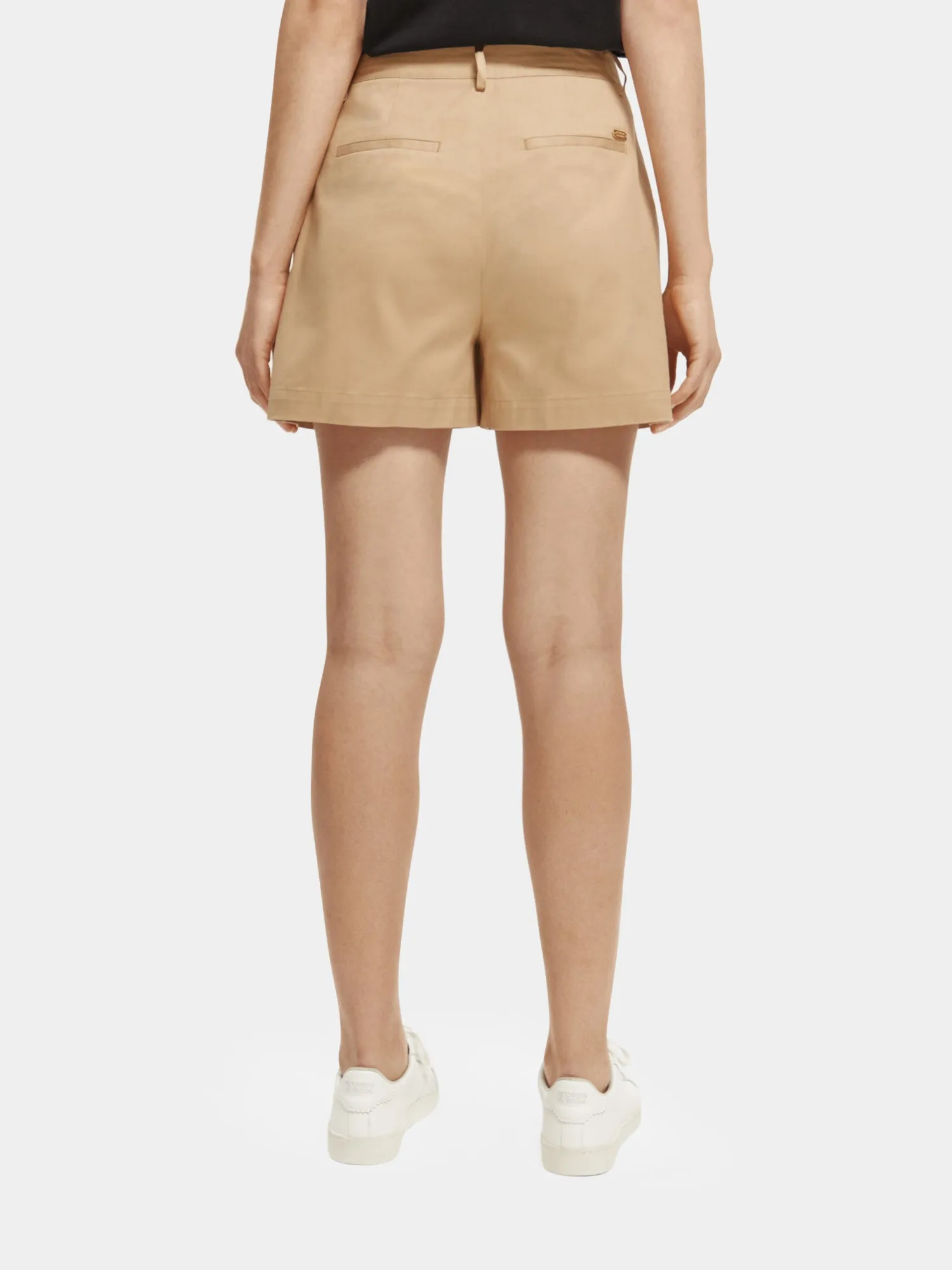 High-rise chino shorts