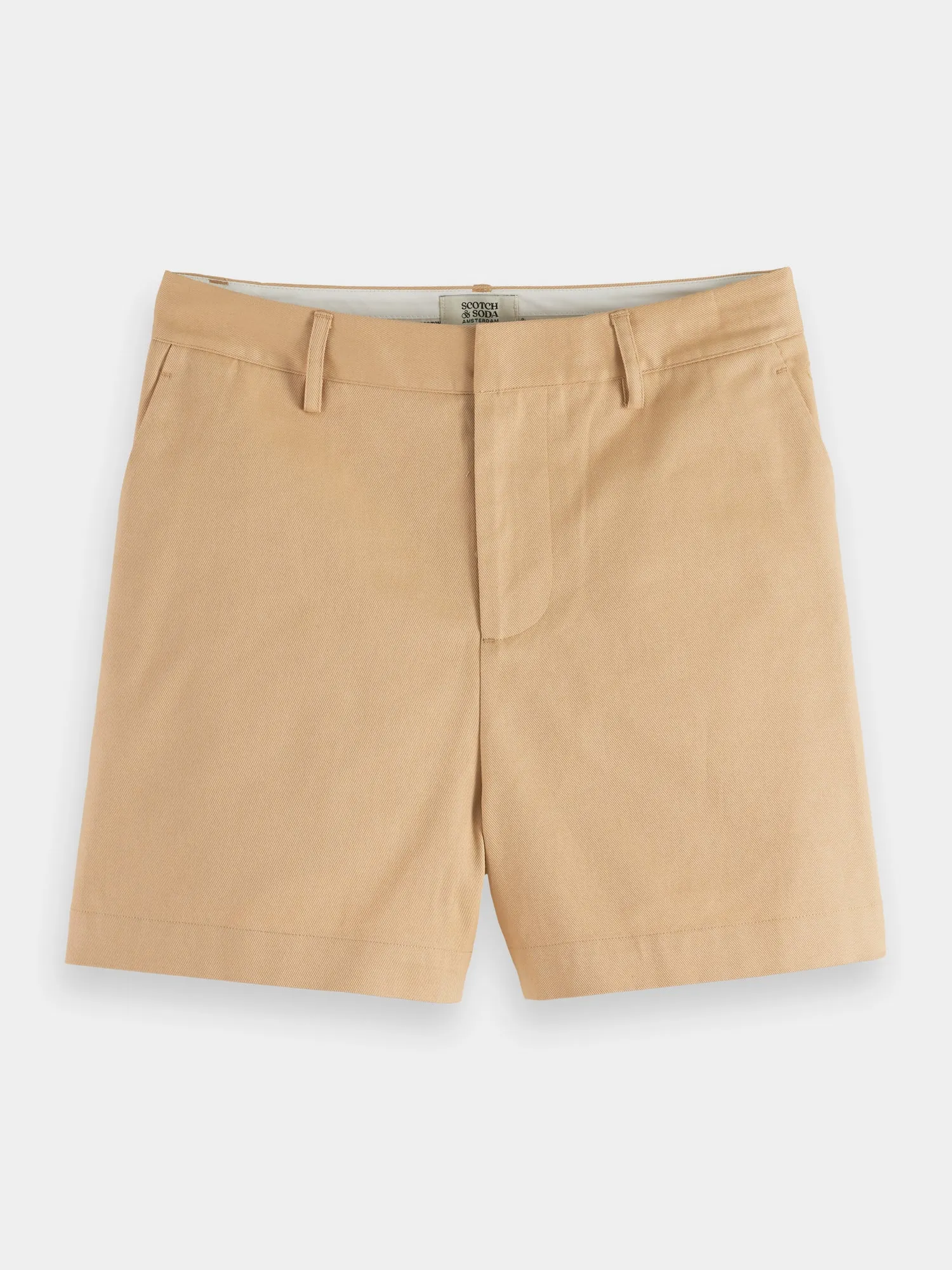 High-rise chino shorts