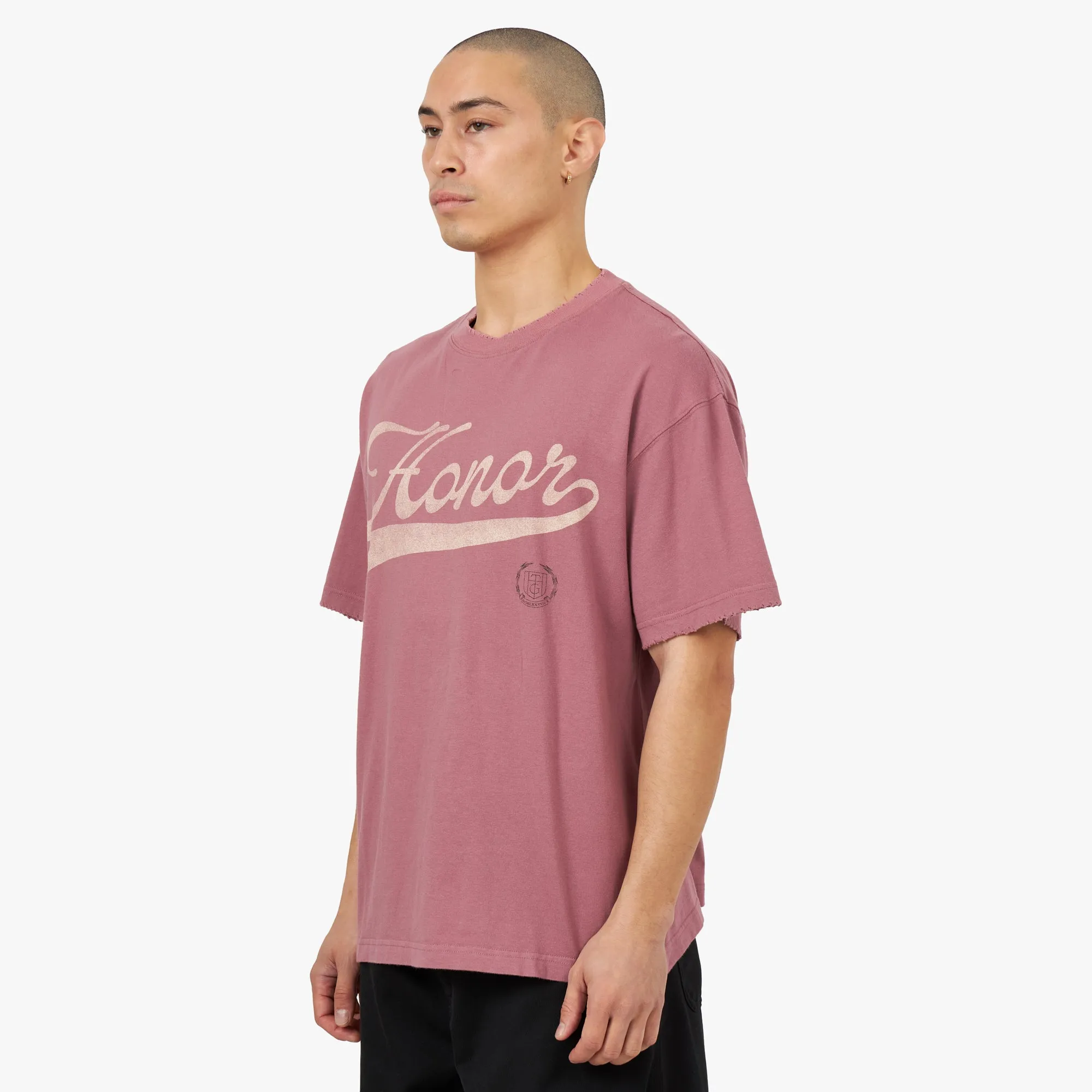 Honor The Gift Holiday Script T-shirt / Mauve