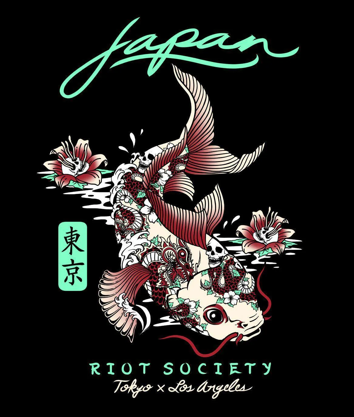 Japan Koi Tattoo Mens T-Shirt