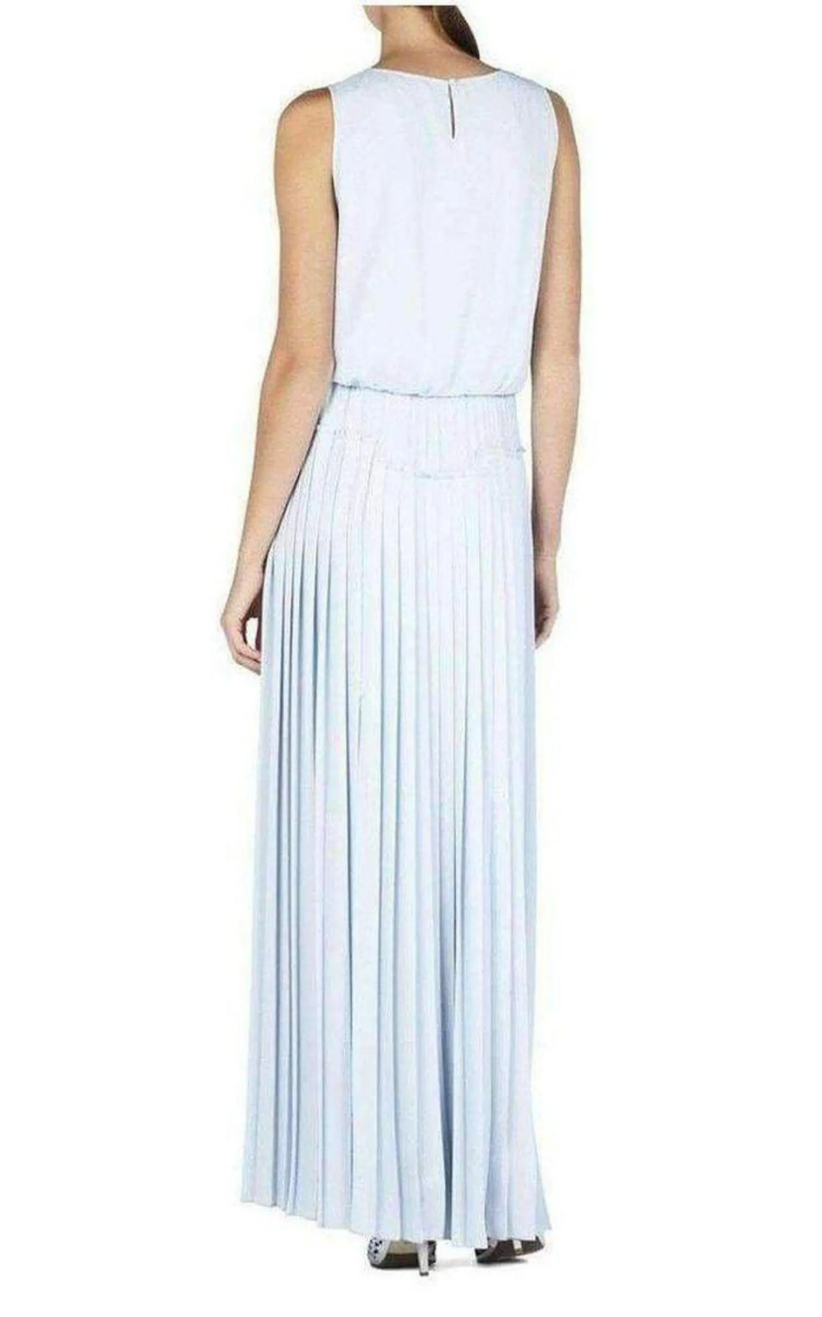 Jenine High Split Pleated Skirt Maxi Dress