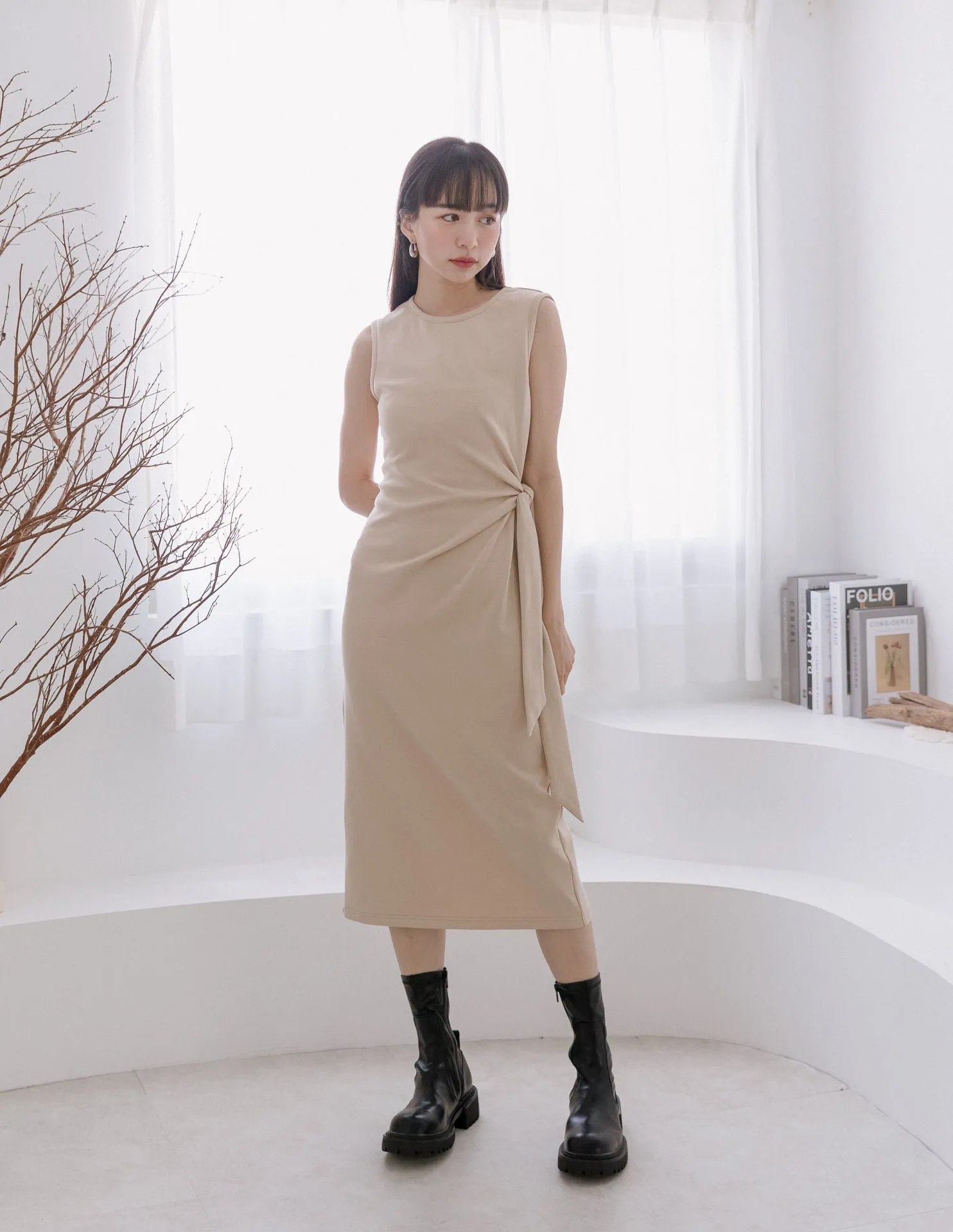 Leona Dress in Sand