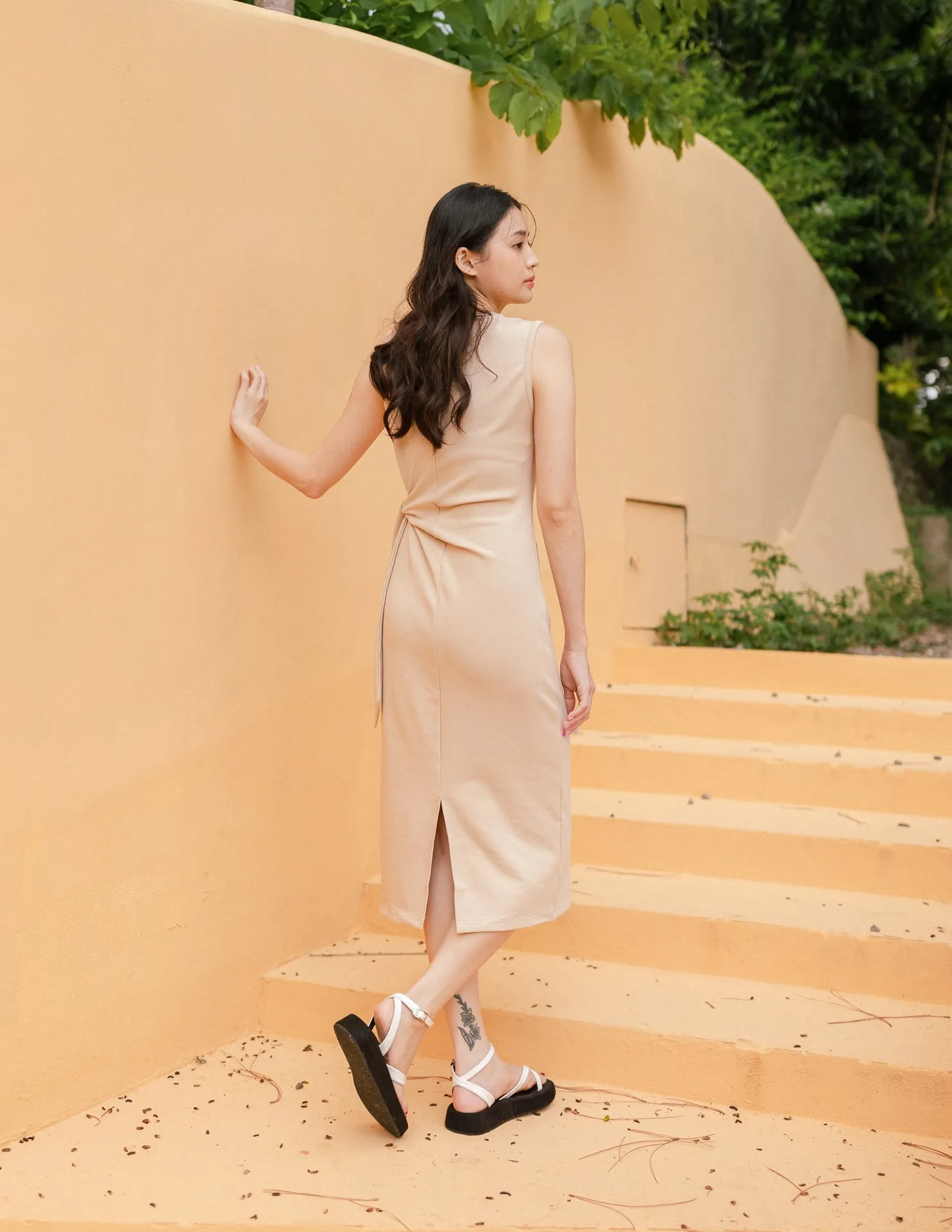 Leona Dress in Sand