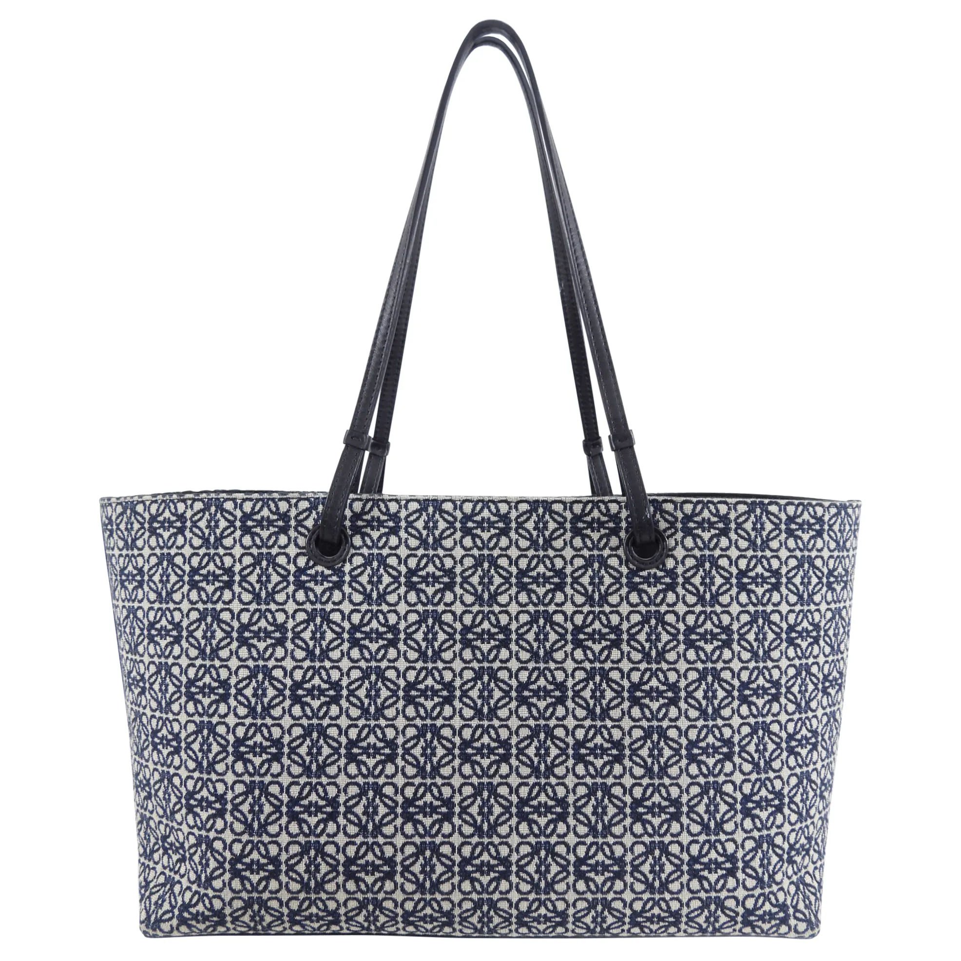 Loewe East West Anagram Navy Tote Bag