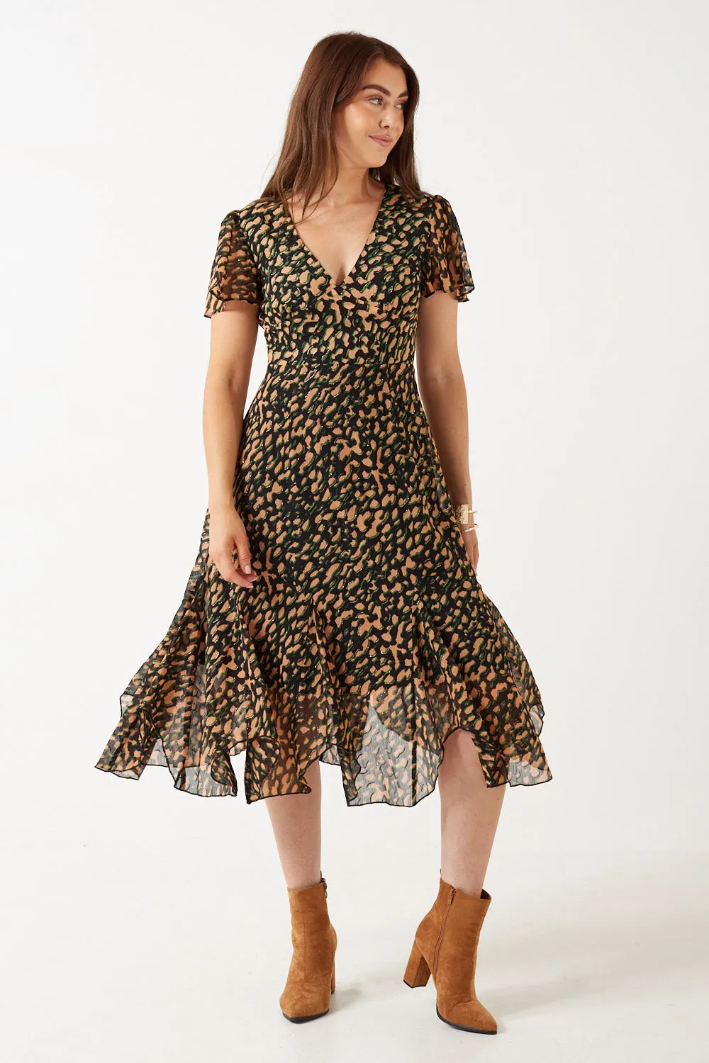 Marc Angelo Alannah Leopard Dress