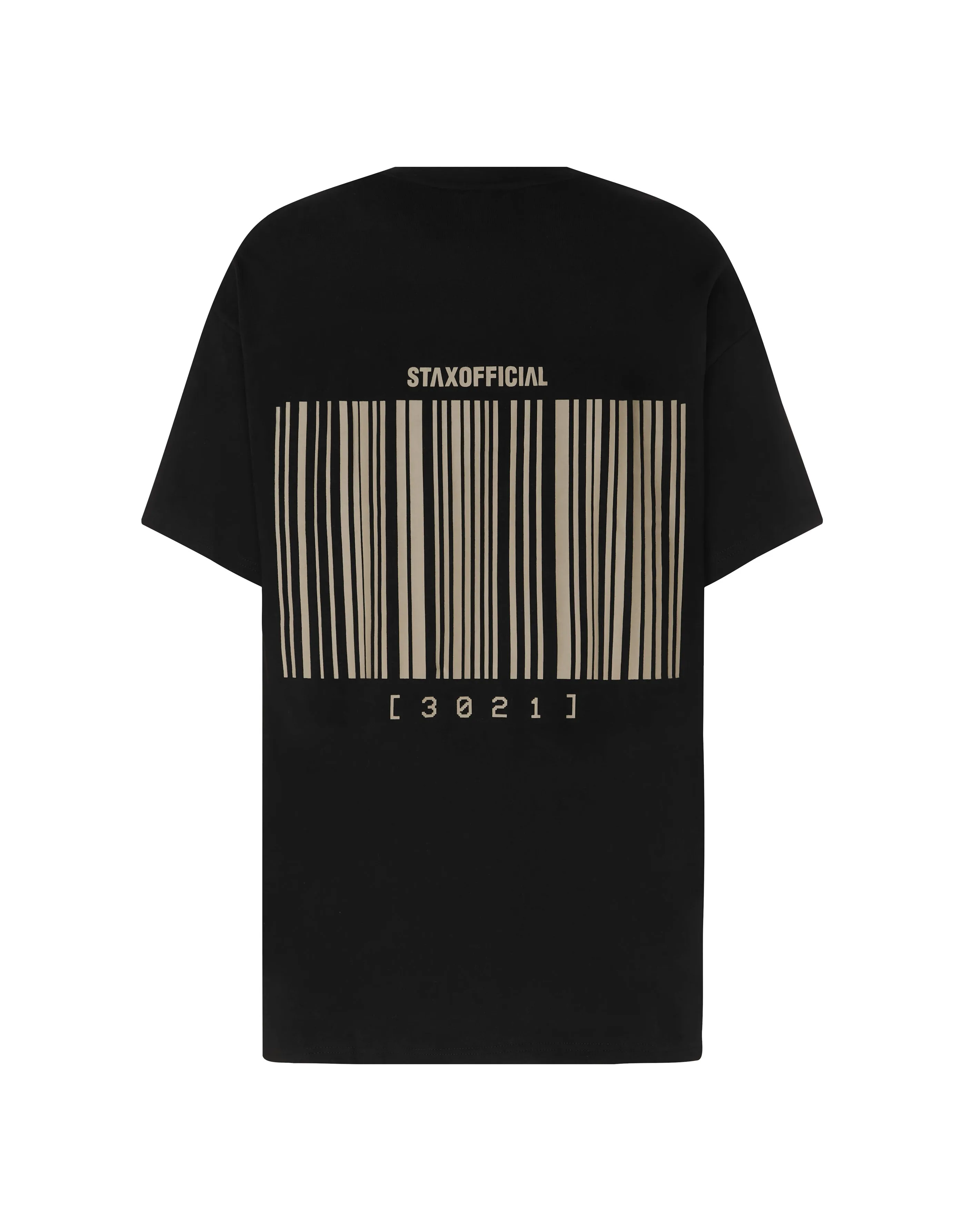 Mens Barcode Tee - Beige