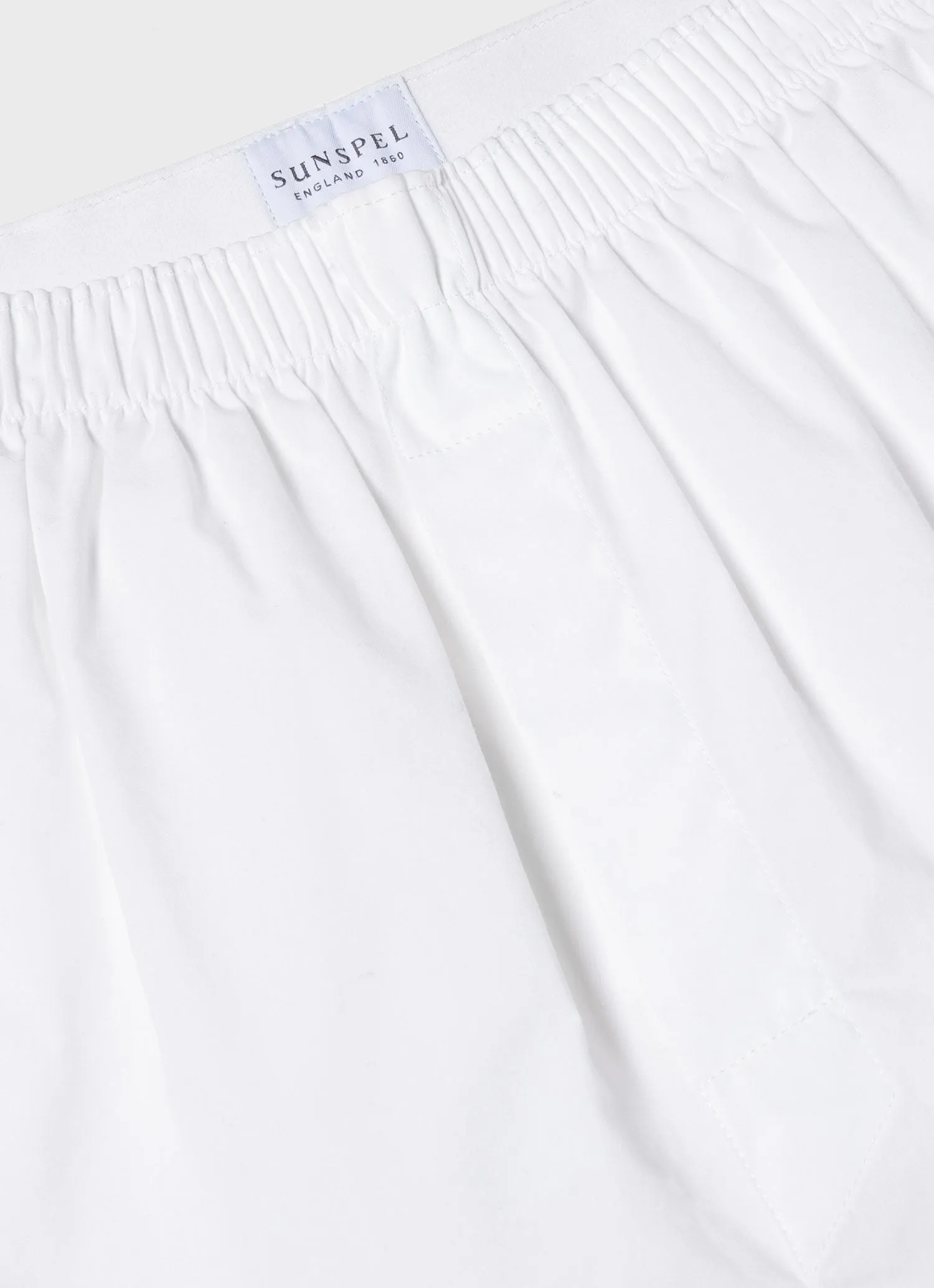 Men's Long Cut Classic Boxer Shorts in White