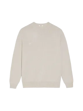 Mens Recycled Cashmere Crewneck Sweatshirt—oatmeal