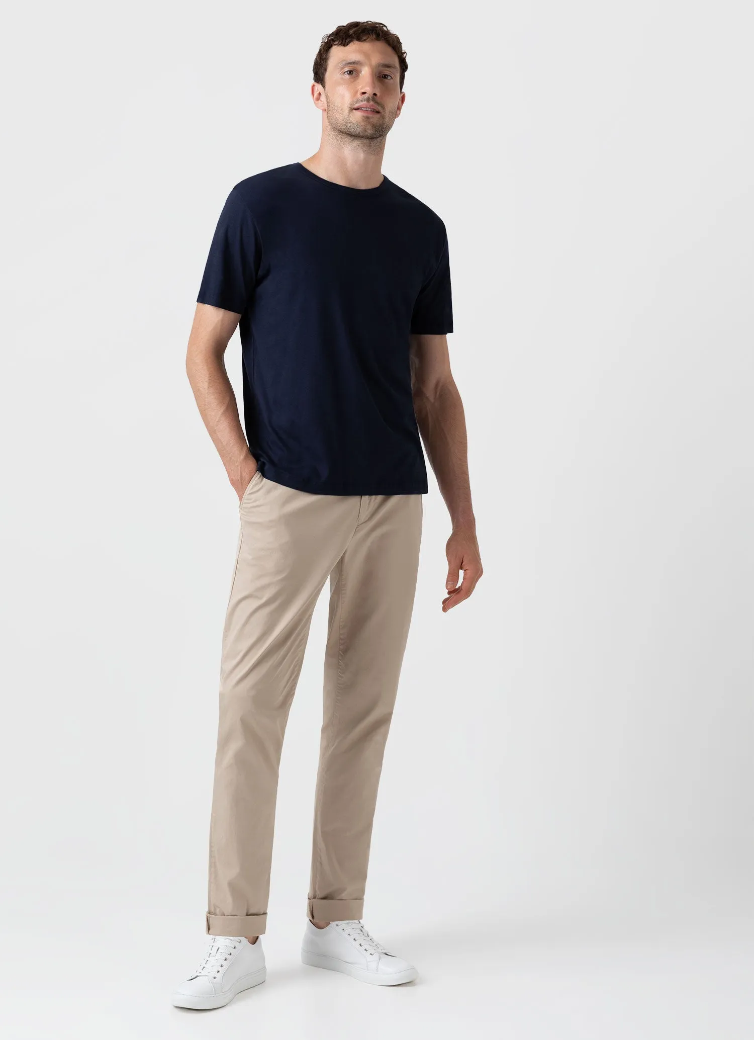 Men's Sea Island Cotton T-shirt in Navy