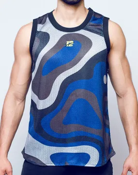 Mesh Jersey - Blue Print Combo