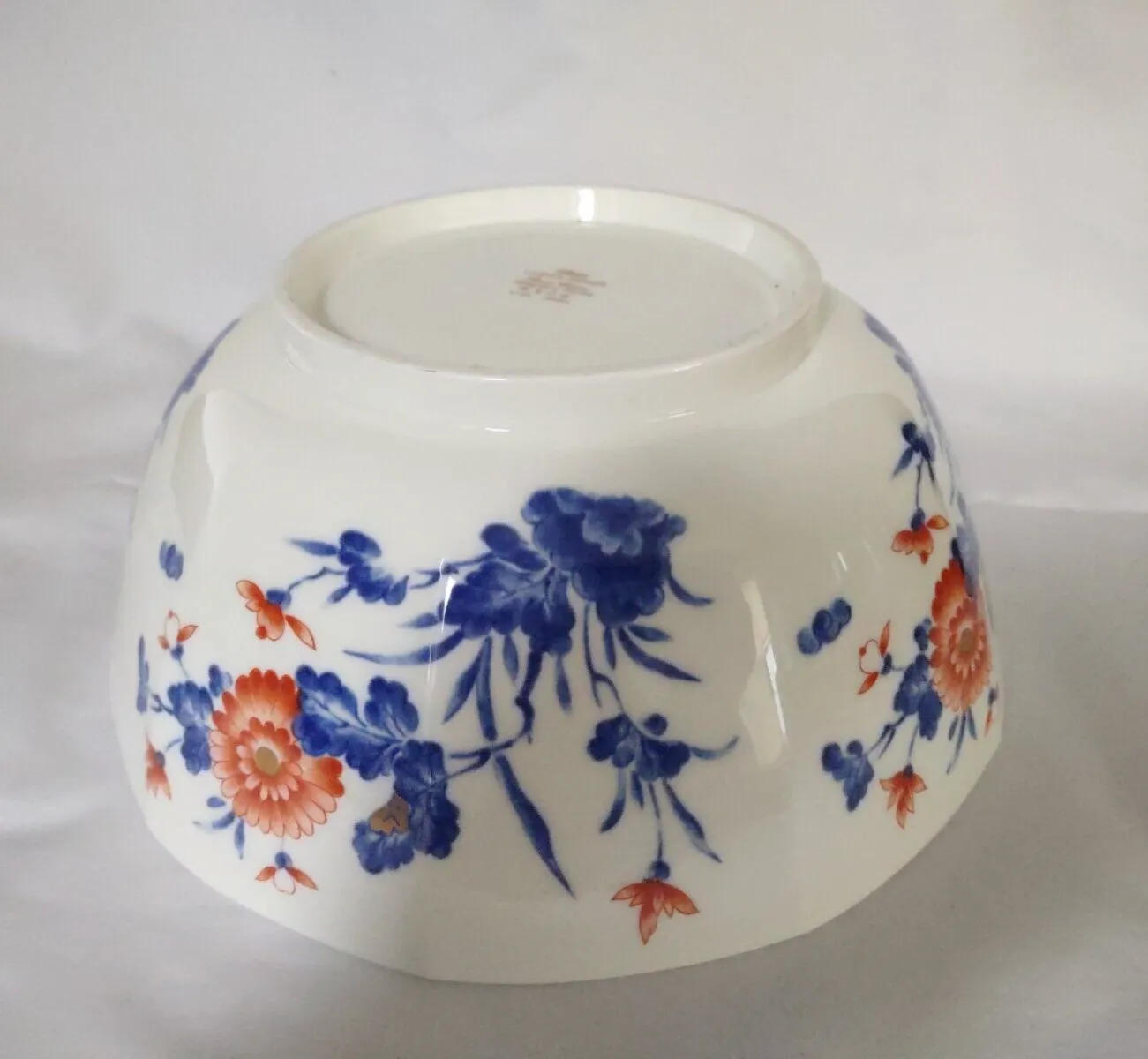 Mikasa Limited Edition T-152 Bone China Blue, Orange, Gold Floral 9" Bowl