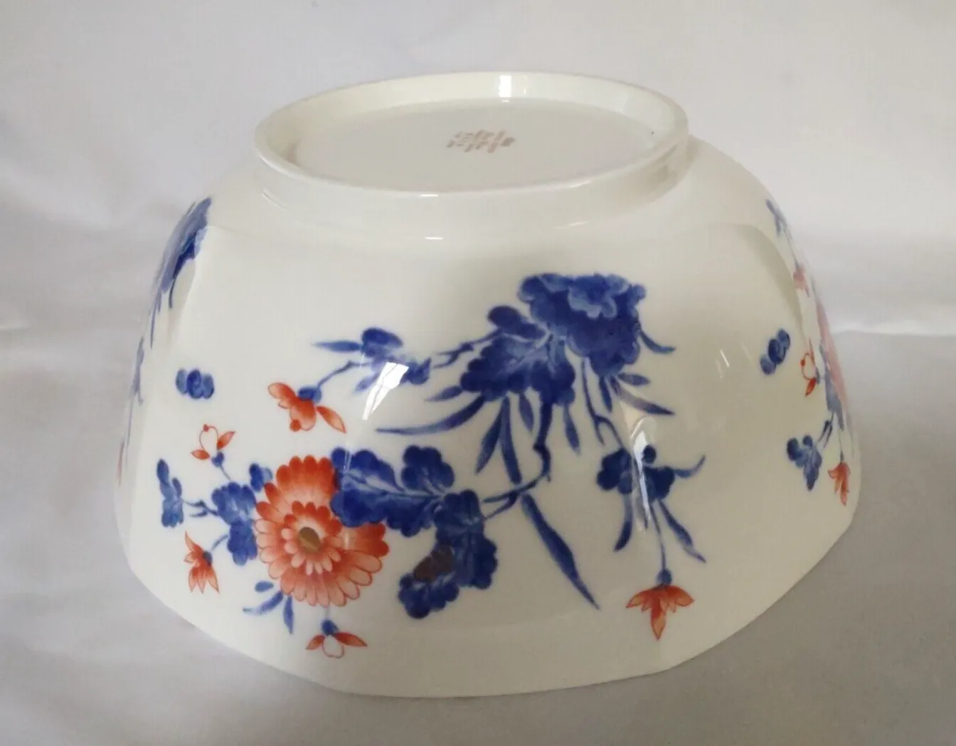 Mikasa Limited Edition T-152 Bone China Blue, Orange, Gold Floral 9" Bowl