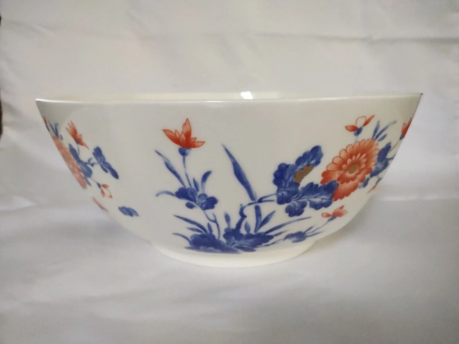 Mikasa Limited Edition T-152 Bone China Blue, Orange, Gold Floral 9" Bowl