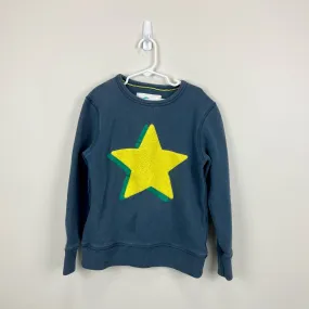 Mini Boden Blue Star Sweatshirt 8-9