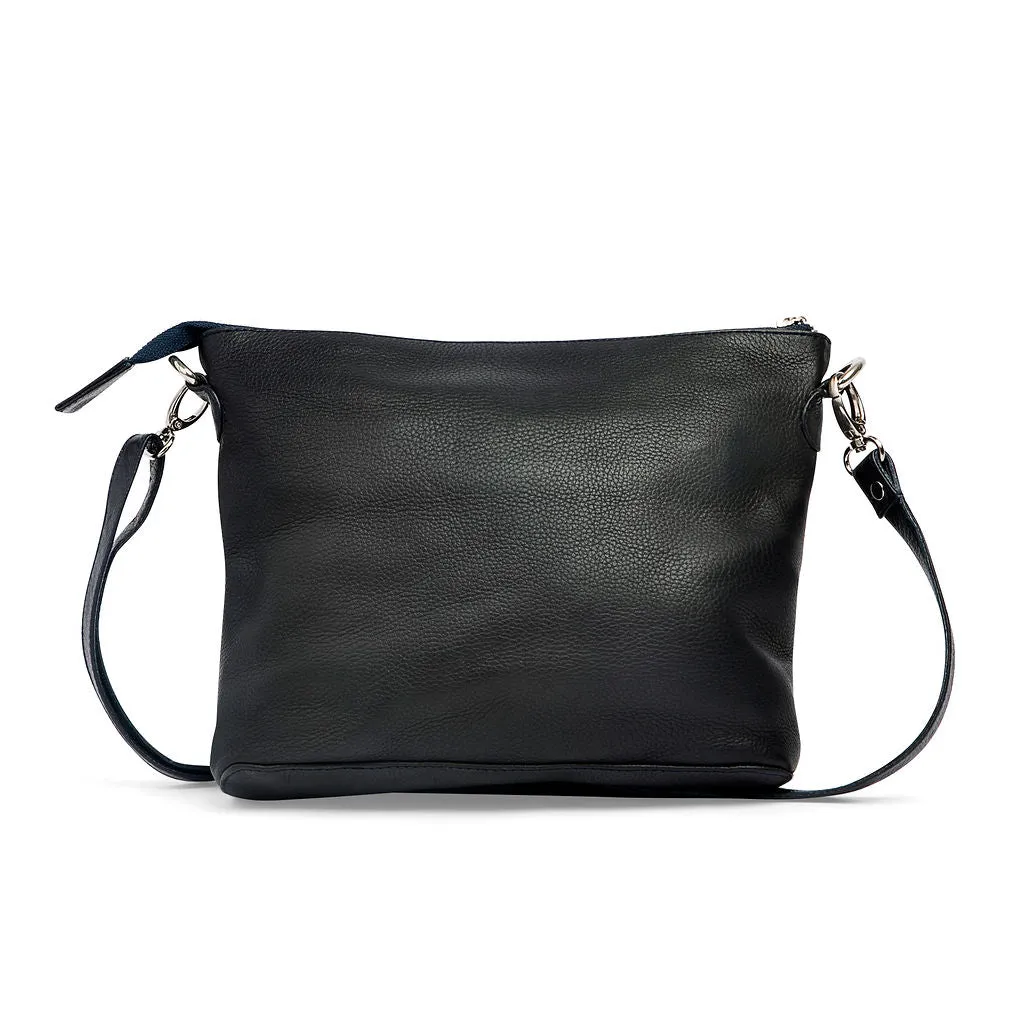 Mini Rome French Navy Leather Crossbody