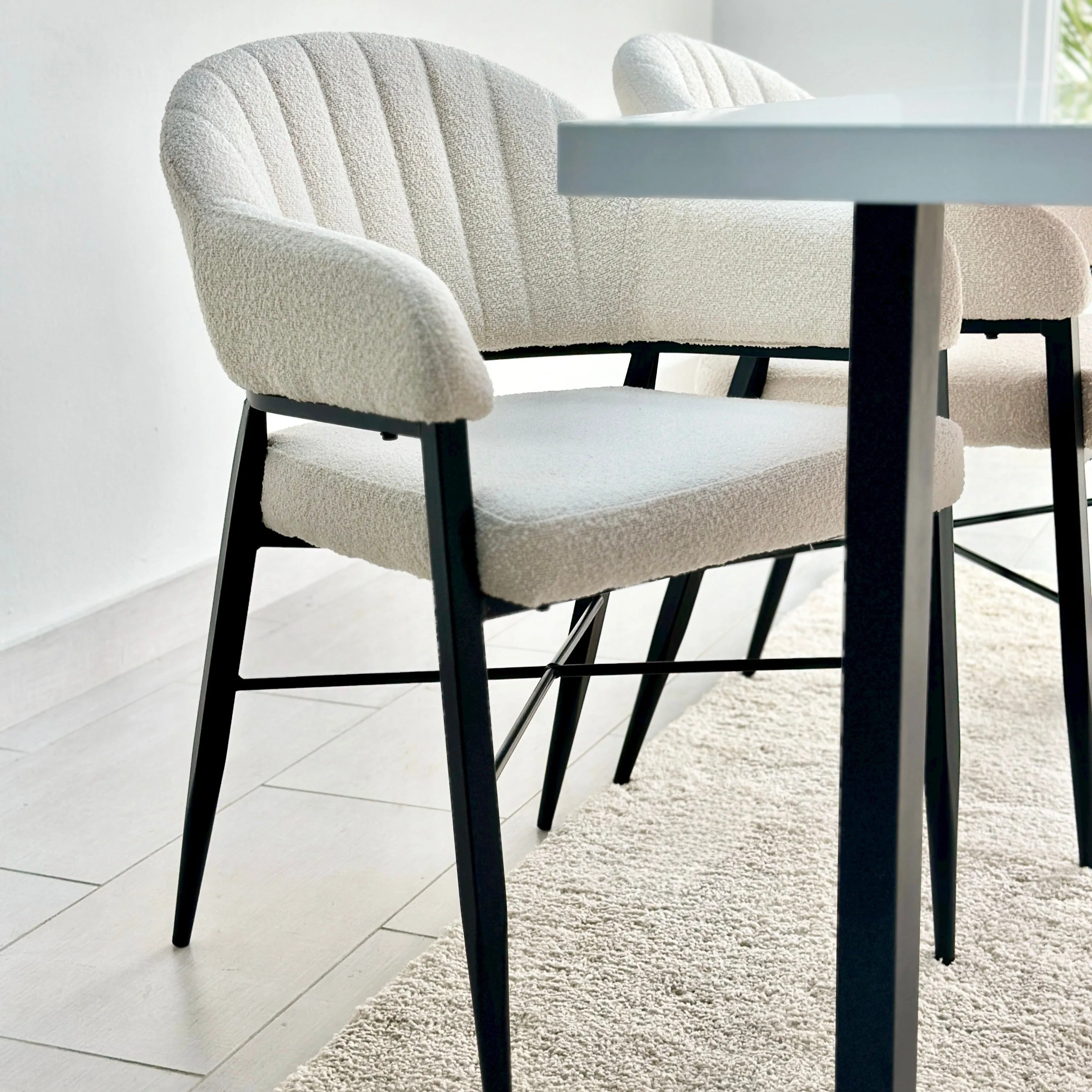 Modern Pedestal Oval Dining White Table Set