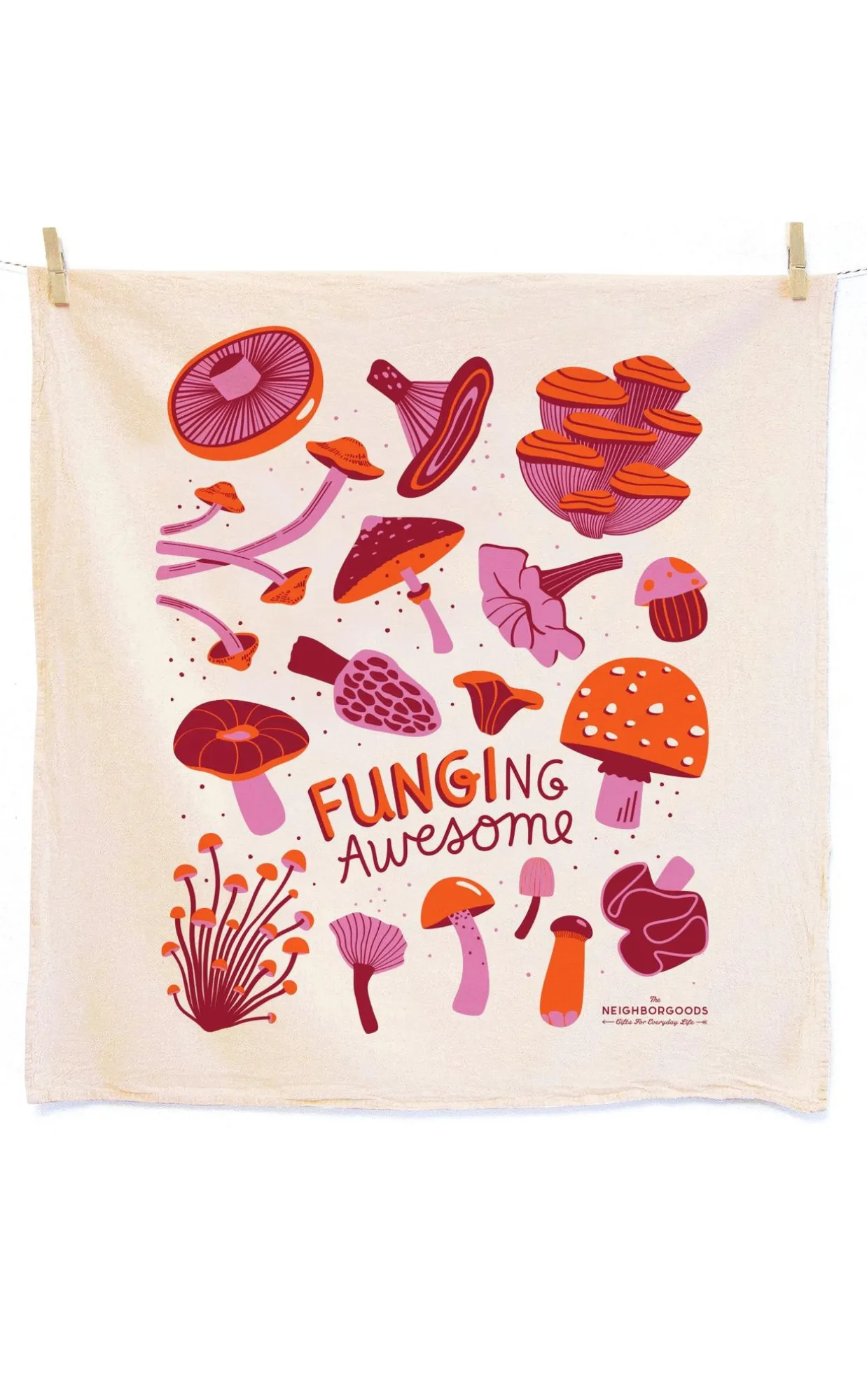 Mushrooms Tea Towel and Sponge Cloth Gift Set