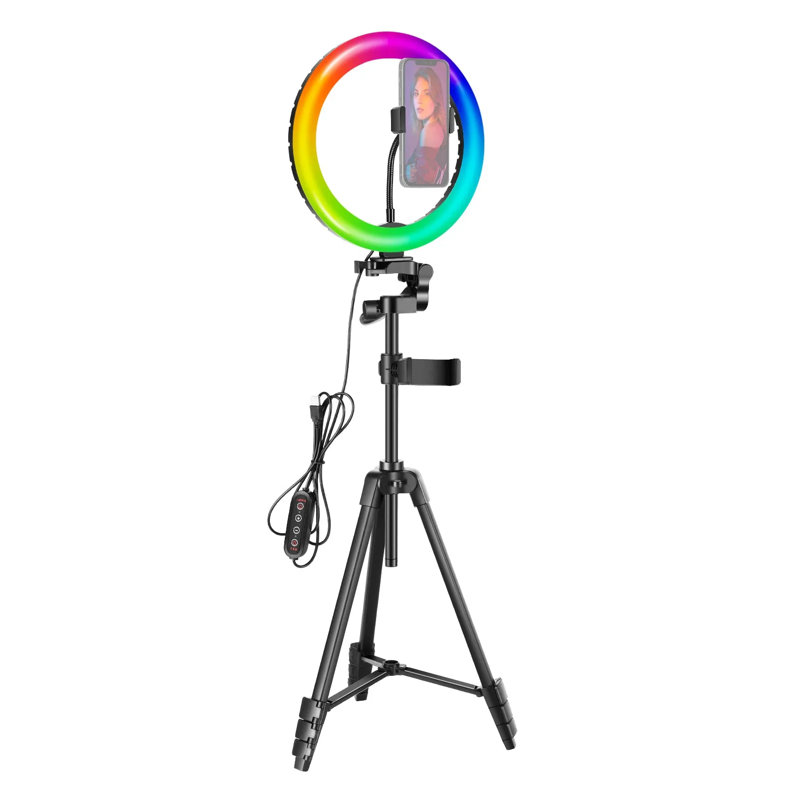 NEEWER 10/12-inch RGB Dimmable USB Selfie Ring Light