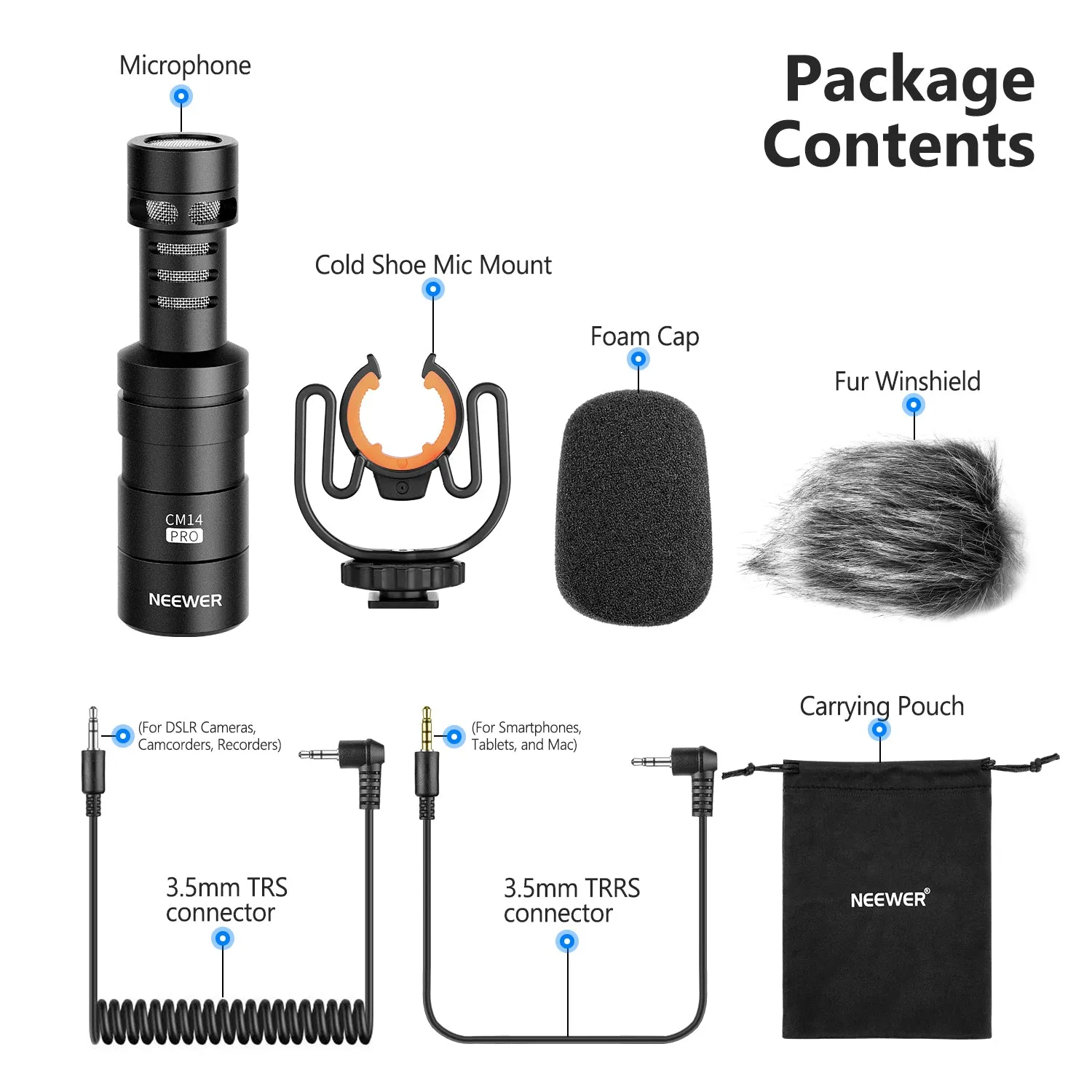 NEEWER CM14PRO Mini On Camera Microphone Kit