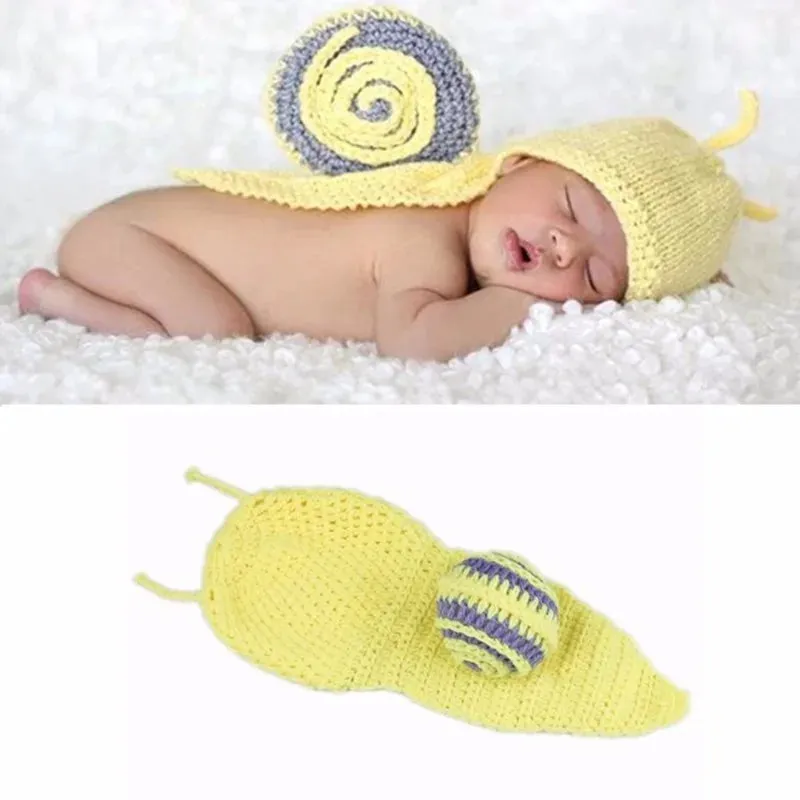 Newborn Photography Props Blanket With Hat, Crochet Animals Outfit, Baby Photo Accessories Girl Boy Knitted Outfit