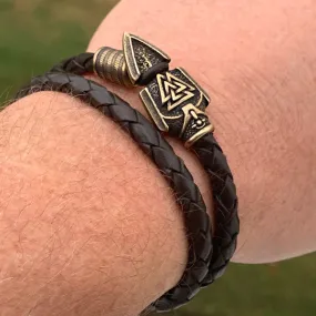 Odin's Spear and Leather Bracelet