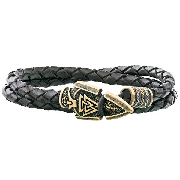 Odin's Spear and Leather Bracelet