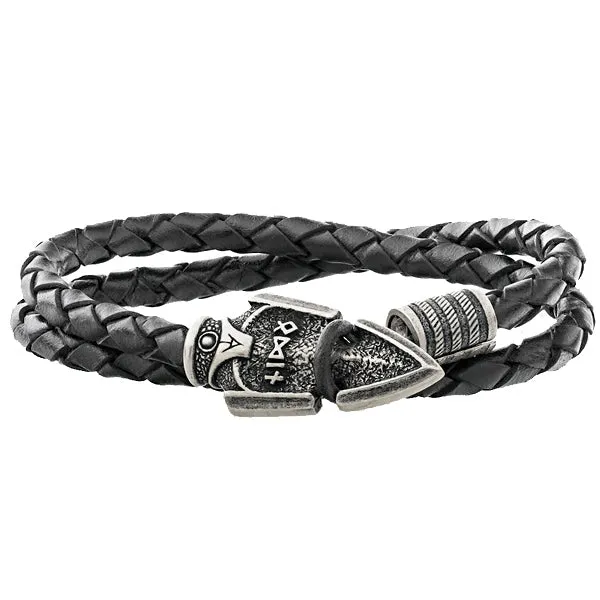 Odin's Spear and Leather Bracelet