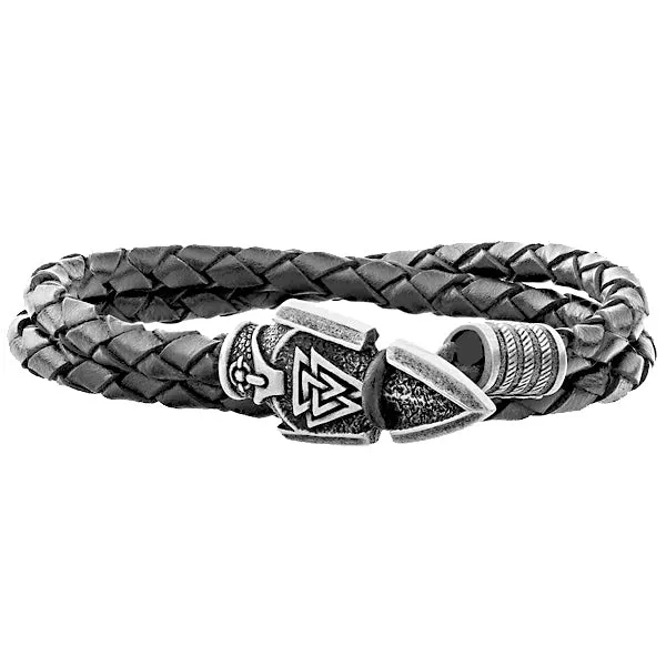 Odin's Spear and Leather Bracelet