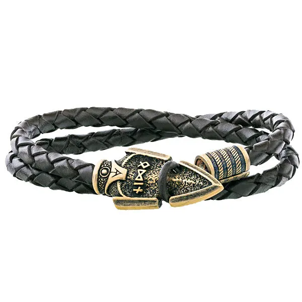 Odin's Spear and Leather Bracelet