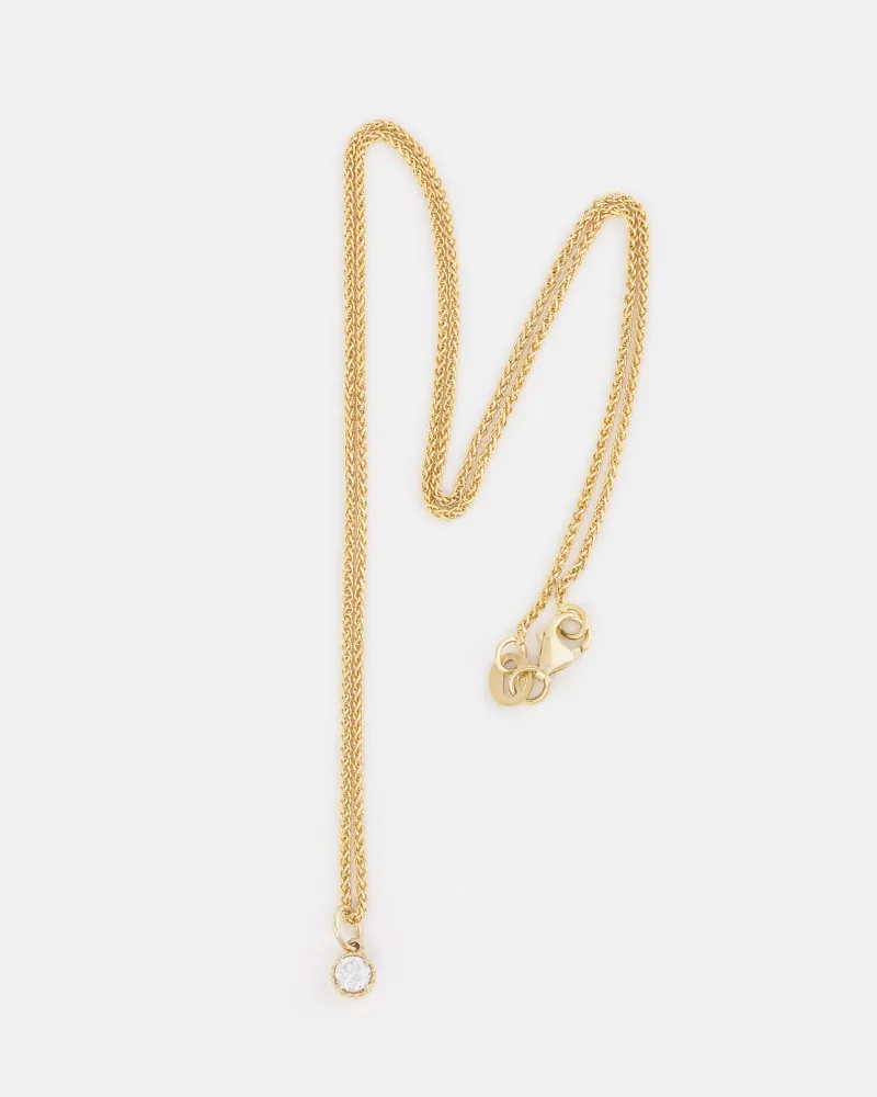 Origines Pendant in 14k Yellow Gold with Ethical Birthstone