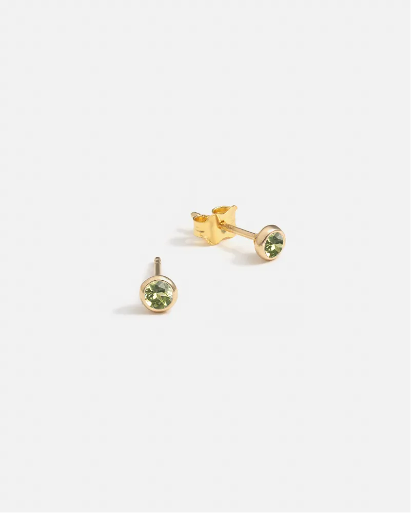 Origines Stud Earrings in 14k Gold with Ethical Birthstone