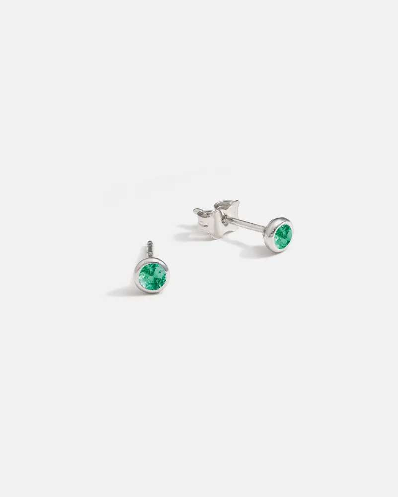 Origines Stud Earrings in 14k Gold with Ethical Birthstone