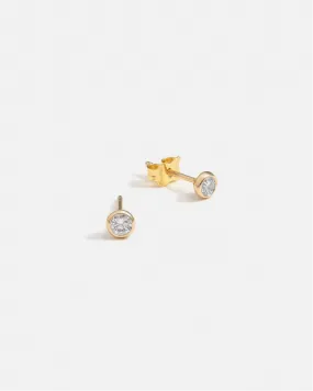 Origines Stud Earrings in 14k Gold with Ethical Birthstone