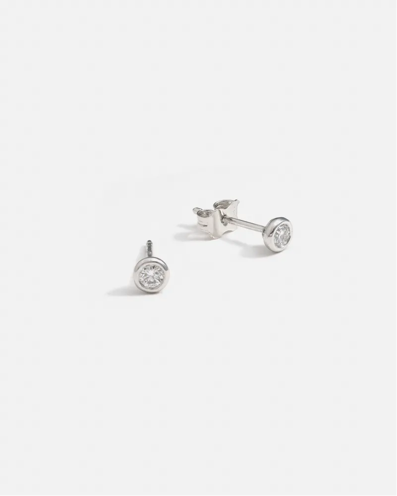 Origines Stud Earrings in 14k Gold with Ethical Birthstone