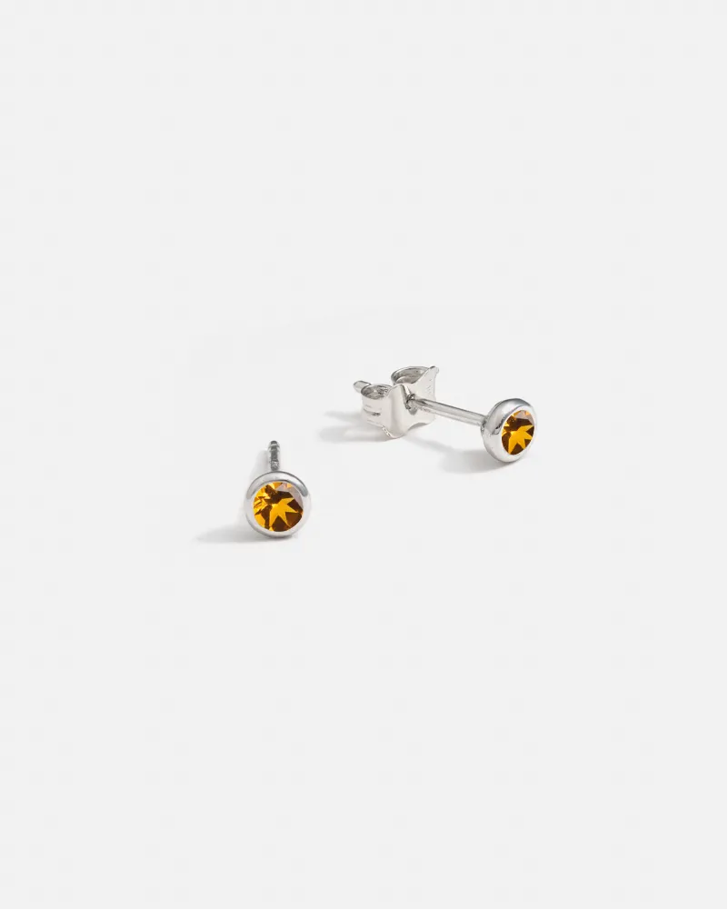 Origines Stud Earrings in 14k Gold with Ethical Birthstone