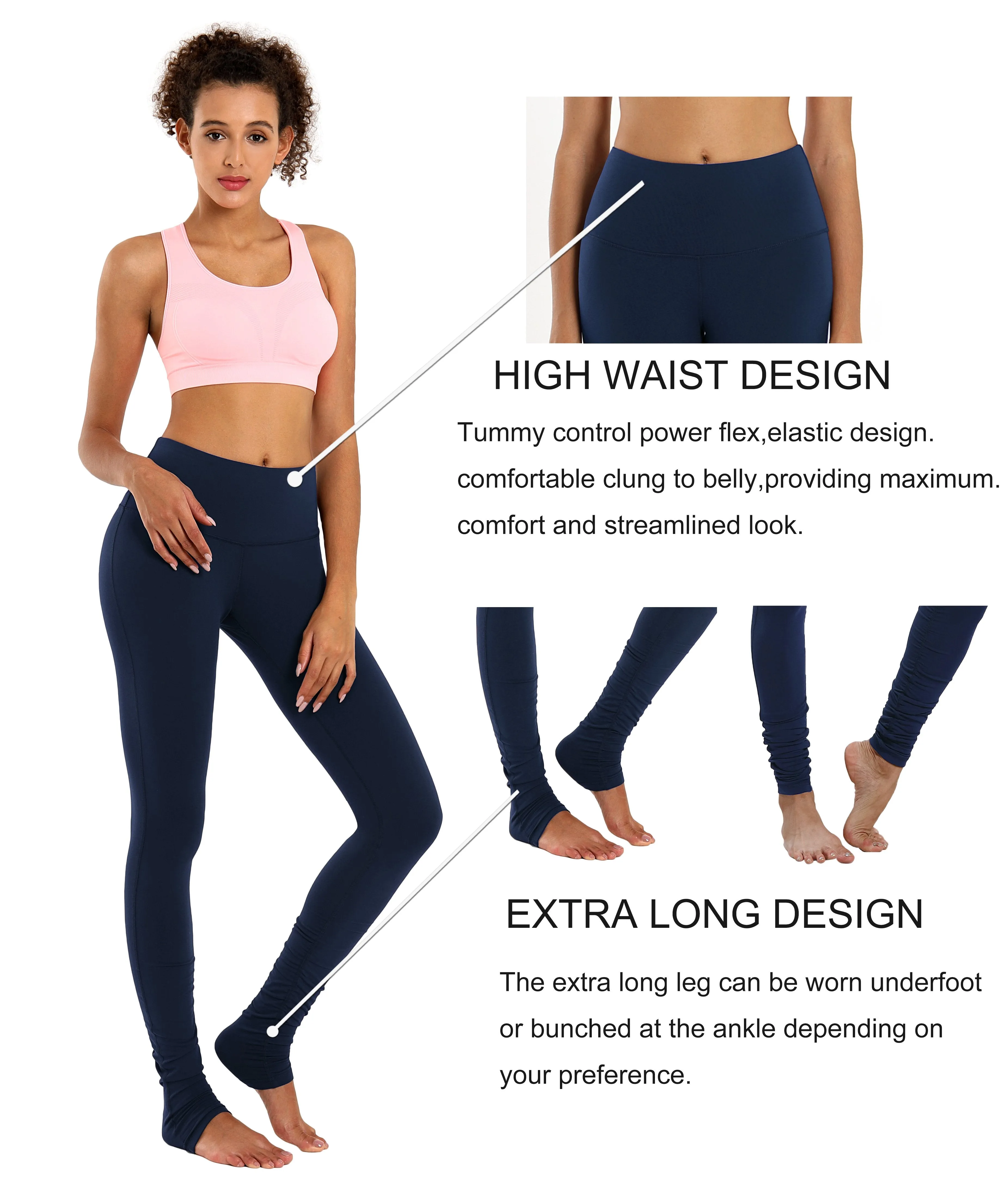 Over the Heel Yoga Pants darknavy ins