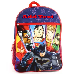 Personalized 16 Inch School Backpack - Justice League