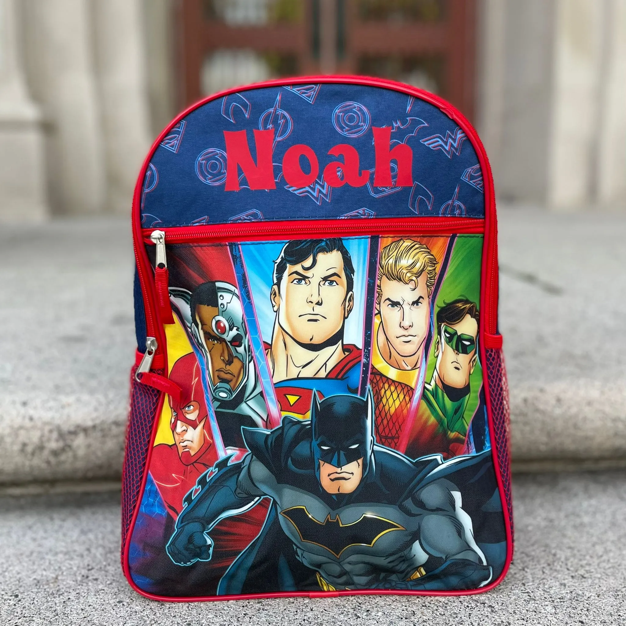 Personalized 16 Inch School Backpack - Justice League