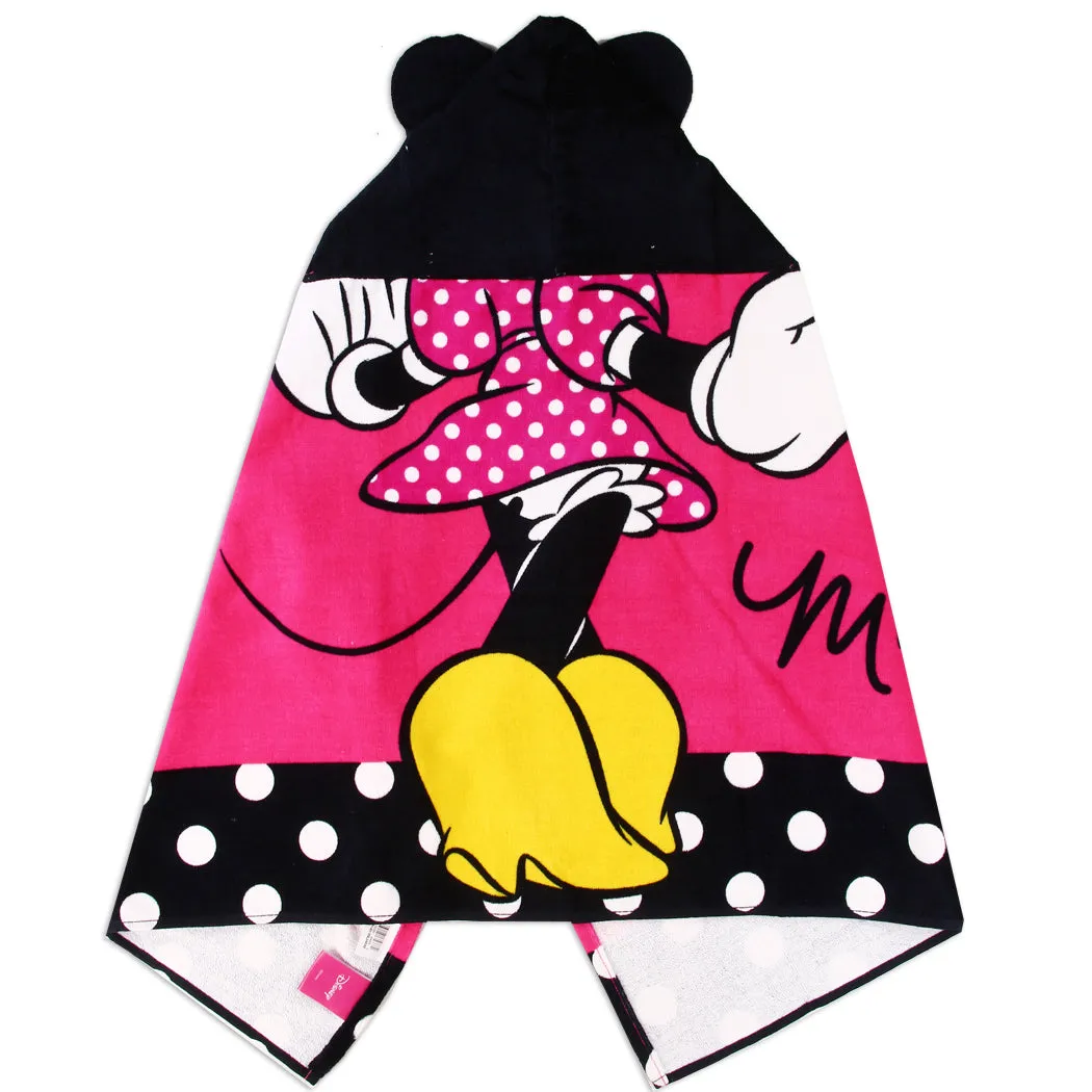 Personalized Embroidered Hooded Towel - Minnie Mouse